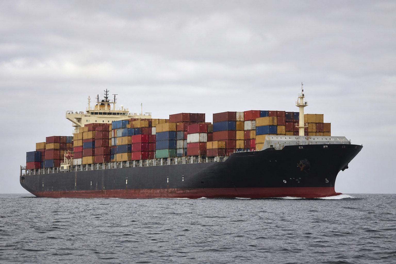 Ocean cargo ship loaded with containers