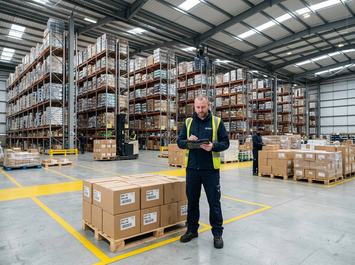 Qi Tian consolidation warehouse floor in Kwai Chung